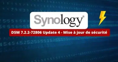 Synology - DSM 7.2.2-72806 Update 4 - Mise à jour de sécurité