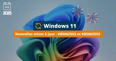 Windows 11 KB5062553 et KB5062552 - Juillet 2025