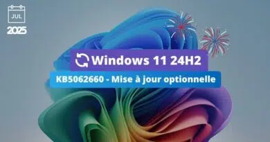 Windows 11 KB5062660 - Juillet 2025 - Nouveautés