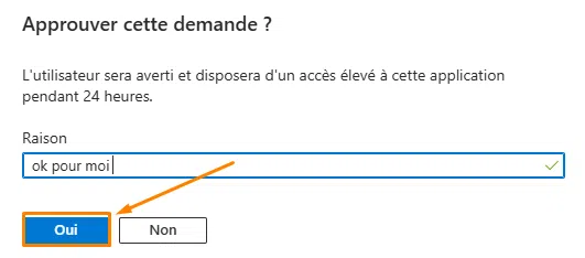 EPM - Approuver une demande - Oui ou non