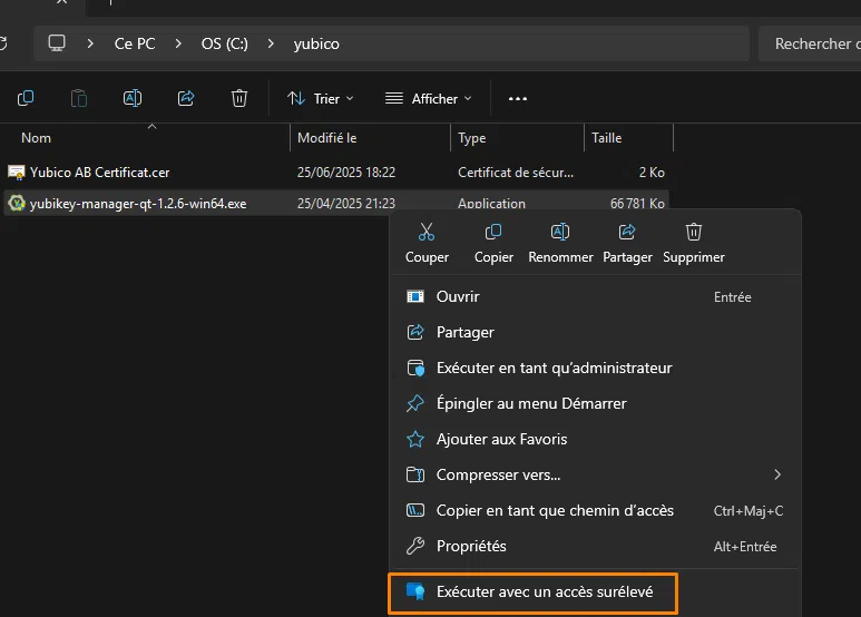 Windows - Lancer une application avec l'option Exécuter avec un accès surélevé