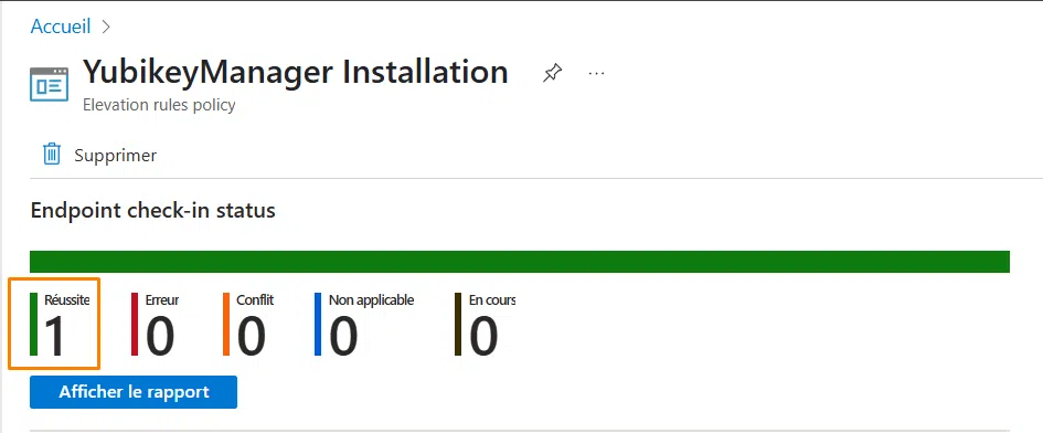 Stratégie EPM déployée mais erreur