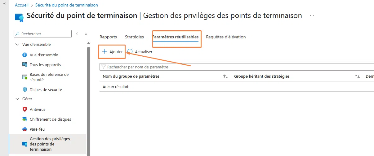 EPM - Paramètres réutilisables - Ajouter