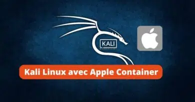 Kali Linux avec Apple Container