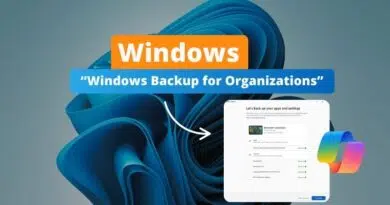 Windows 10 et Windows 11 - Windows Backup for Organizations
