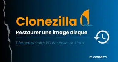 clonezilla restaurer une image disque
