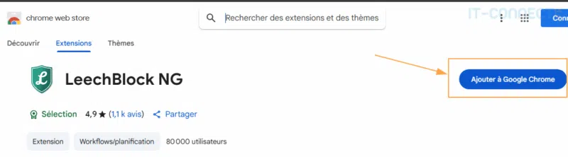 Installation de LeechBlockNG sur Firefox.