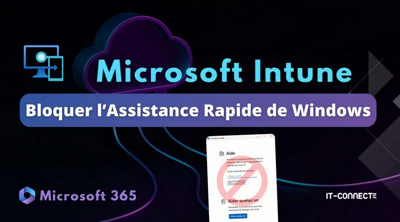 tuto intune bloquer assistance rapide windows