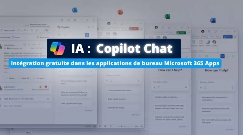 IA Copilot Chat gratuit pour Microsoft 365 Apps