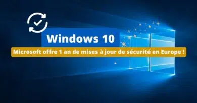 Microsoft offre 1 an de mises à jour de sécurité Windows 10 ESU en Europe (EEE)