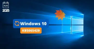 Windows 10 mise à jour septembre 2025 - KB5065429