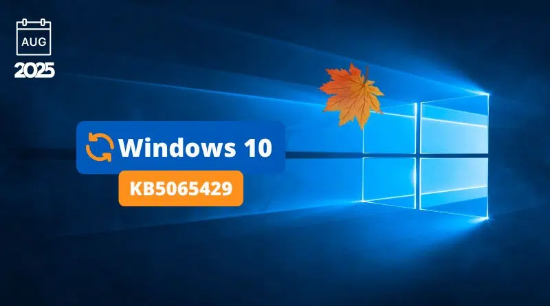 Windows 10 mise à jour septembre 2025 - KB5065429