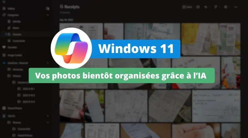 Windows 11 veut organiser vos photos avec l'IA