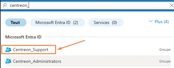ID de groupe Support dans Entra ID