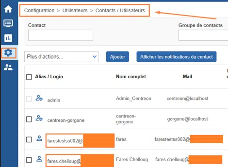 Deux utilisateurs Entra ID importés automatiquement dans Centreon