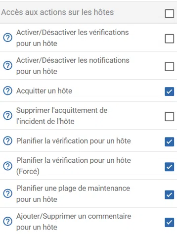 Centreon- ACL - Gestion des accès sur les actions - Actions du support - 3