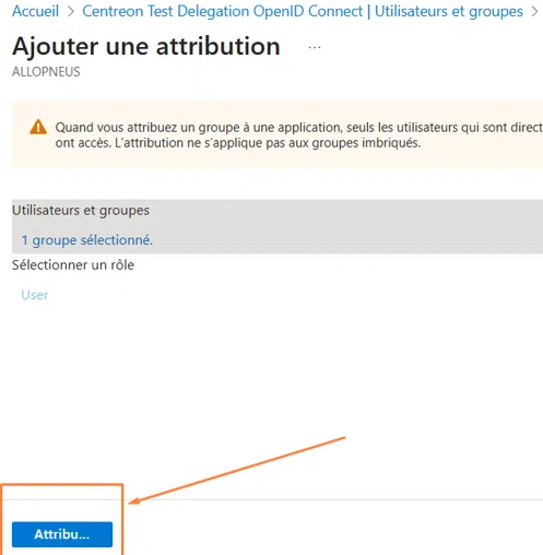 Azure - Créer votre propre application - Groupes - Attribuer