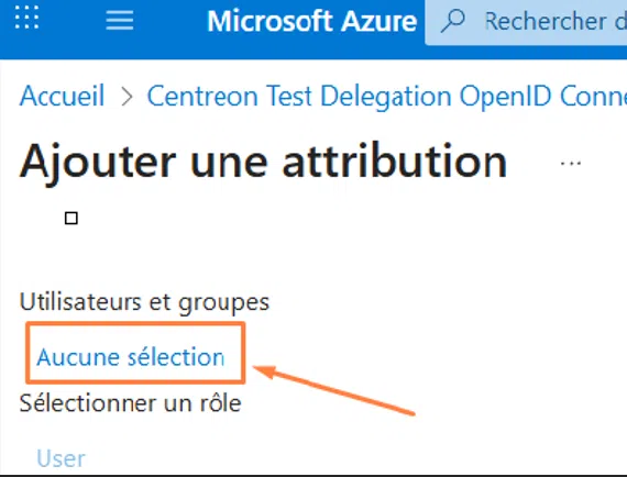 Azure - Créer votre propre application - Sélectionner le groupe d'utilisateurs