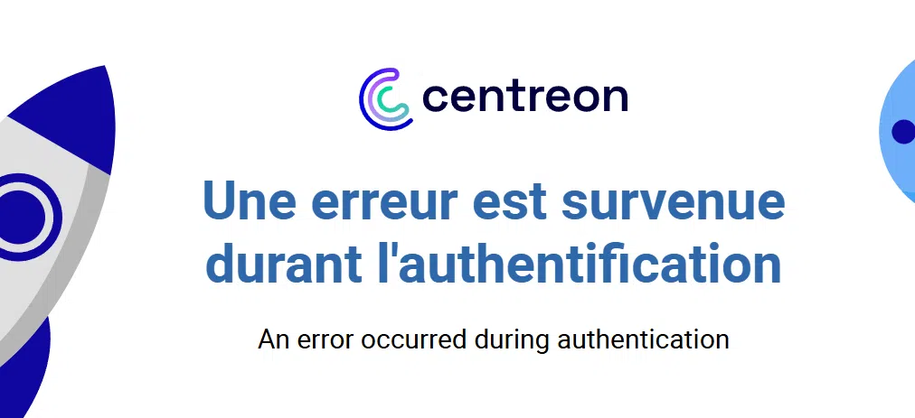 Centreon - Une erreur est survenure durant l'authentification