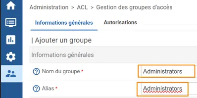 Centreon - ACL Administrators