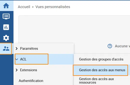 Centreon - ACL - Gestion des accès aux menus