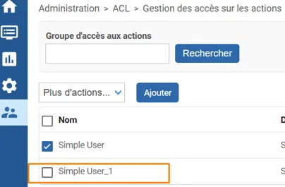 Centreon- ACL - Gestion des accès sur les actions - Compte Simple User dupliqué avec succès