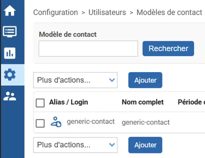 Centreon - Ajouter un modèle de contact - generic-contact