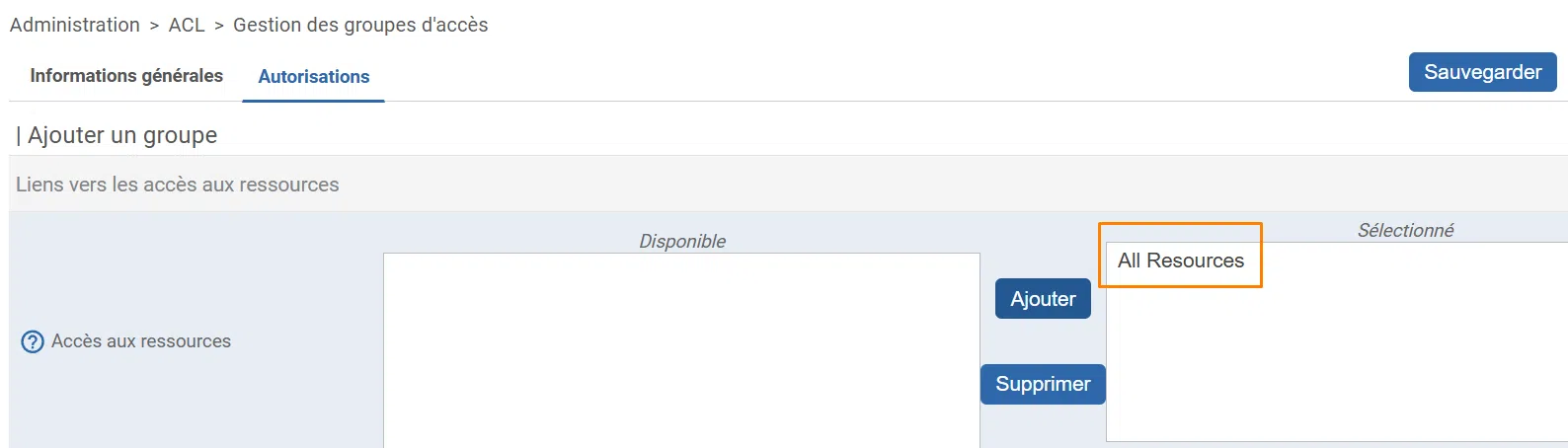 Centreon - ACL - All ressources