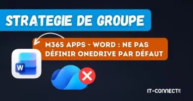 GPO - Word comment désactiver l'utilisation de OneDrive comme emplacement par défaut