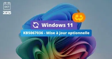 Windows 11 KB5067036 - Nouveautés