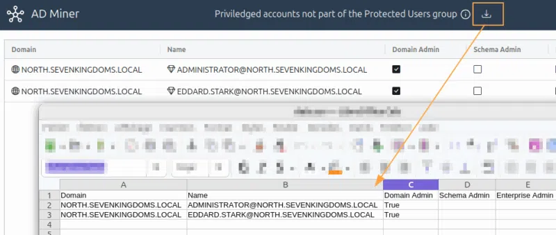 Export de la liste des objets au format CSV.