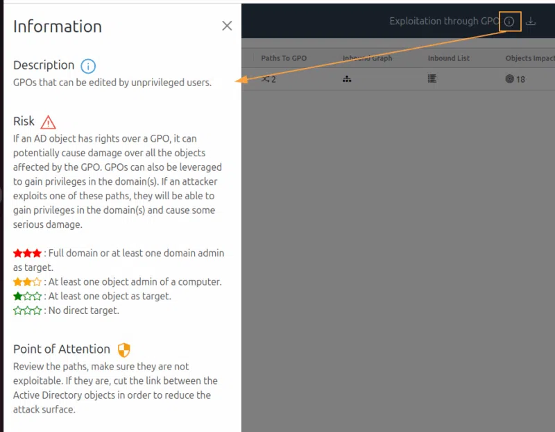 Détails techniques et recommandations à propos d'une vulnérabilité dans le rapport AD-Miner.