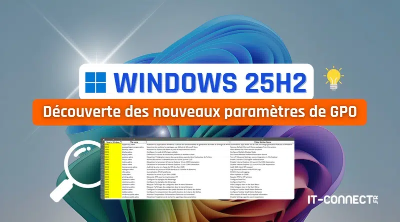 windows 11 25h2 - Découverte des nouveaux paramètres de GPO