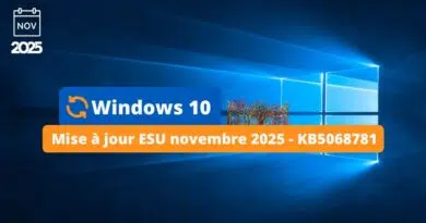 Windows 10 KB5068781 - Mise à jour ESU novembre 2025