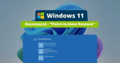 Windows 11 - Nouveauté Point-in-time Restore