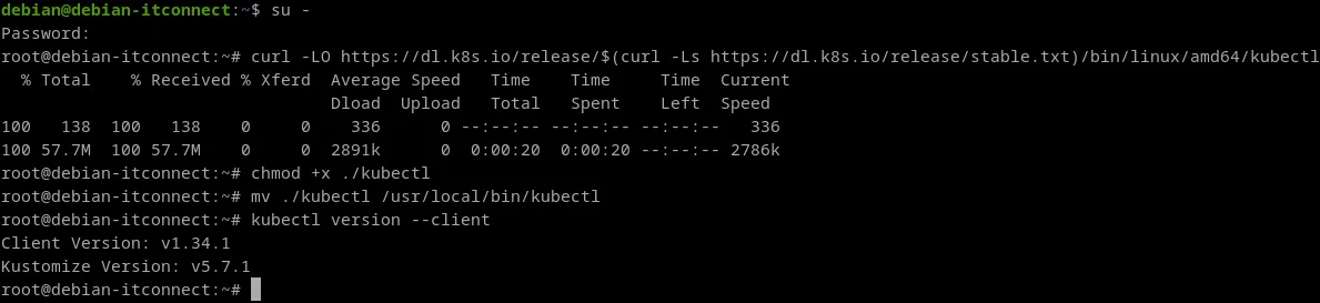 Télécharger kubectl sur Linux