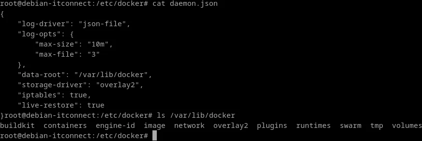 Fichier de configuration daemon.json de Docker
