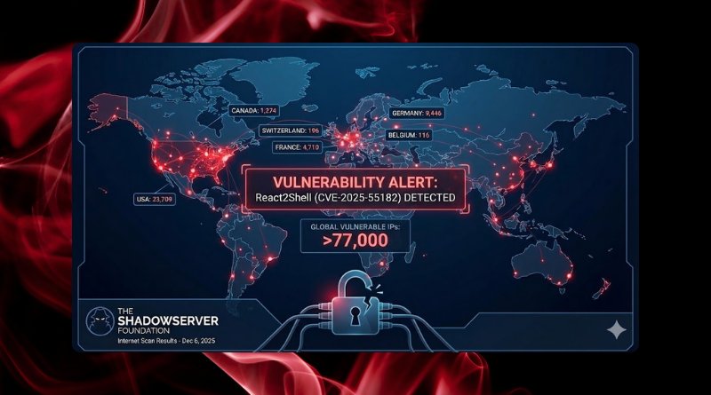 React2Shell - 4 700 serveurs vulnérables en France