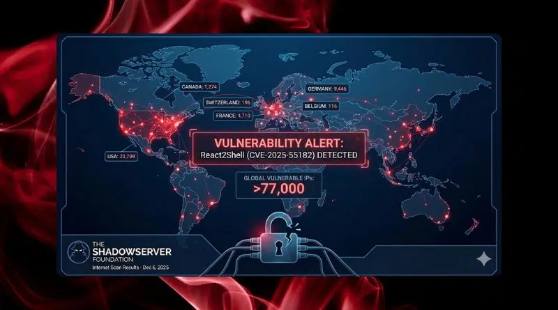 React2Shell - 4 700 serveurs vulnérables en France