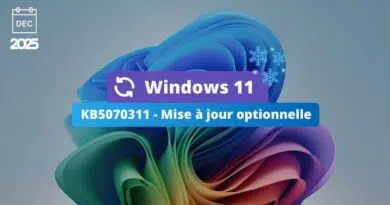 Windows 11 KB5070311 - Récapitulatif des nouveautés