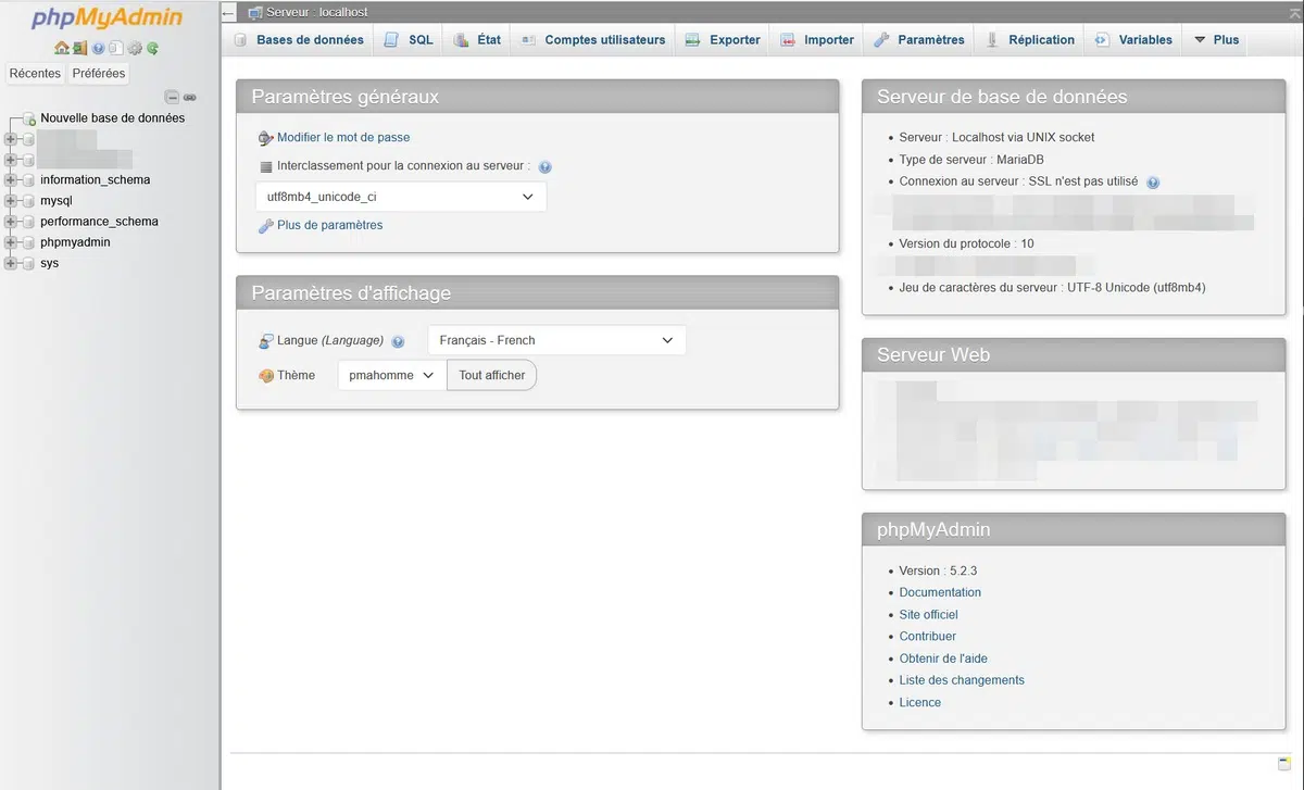 Installation phpMyAdmin sur Linux