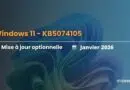 Windows 11 - KB5074105 - Janvier 2026